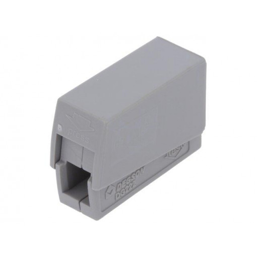 DG222-8.0-01P-11-00AH; Installation quick splice; spring clamp; 0.2÷2.5mm2; 450V; 24A; DEGSON ELECTRONICS