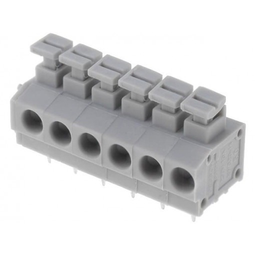 DG235-5.0-06P-11-00A(H); PCB terminal block; angled 90°; 5mm; ways: 6; on PCBs; 1.5mm2; 8A; DEGSON ELECTRONICS