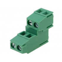 DG500B-5.0-04P-14-00A(H); PCB terminal block; angled 90°; 5mm; ways: 4; on PCBs; 2.5mm2; 10A; DEGSON ELECTRONICS