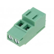 DG500H-5.08-02P-14-00AH; PCB terminal block; angled 90°; 5.08mm; ways: 2; on PCBs; 2.5mm2; DEGSON ELECTRONICS