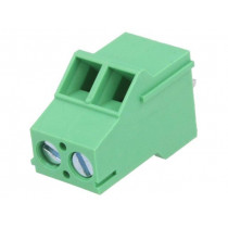 DG504-5.08-02P-14-00AH; PCB terminal block; angled; 5.08mm; ways: 2; on PCBs; 2.5mm2; 18A; DEGSON ELECTRONICS