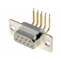 DS1034-03-9FWN8SS; D-Sub; PIN: 9; socket; female; on PCBs; angled 90°; THT; CONNFLY