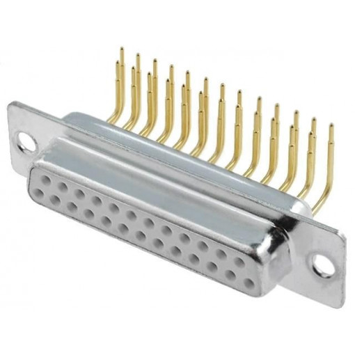 DS1034-03-25FWN8SS; D-Sub; PIN: 25; socket; female; on PCBs; angled 90°; THT; CONNFLY