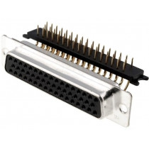 DS1034-03-50FWN8SS; D-Sub; PIN: 50; socket; female; on PCBs; angled 90°; THT; CONNFLY