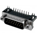 DS1037-15MNAKT74; D-Sub; PIN: 15; socket; male; angled 90°; THT; UNC4-40; 5A; 15mΩ; CONNFLY DS1037-15MNAKT74; D-Sub; PIN: 15; socket; male; angled 90°; THT; UNC4-40; 5A; 15mΩ; CONNFLY