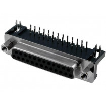 DS1037-25FNAKT74; D-Sub; PIN: 25; socket; female; angled 90°; THT; UNC4-40; 5A; 15mΩ; CONNFLY DS1037-25FNAKT74; D-Sub; PIN: 25; socket; female; angled 90°; THT; UNC4-40; 5A; 15mΩ; CONNFLY