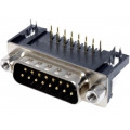 DS1037-01-15MNAKSI74; D-Sub; PIN: 15; socket; male; angled 90°; THT; UNC4-40; -55÷105°C; CONNFLY