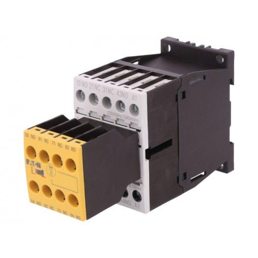 DILAS-44(230V50HZ,240V60HZ); Contactor: 3-pole; NO x3; Auxiliary contacts: NC x4,NO x4; 6A; EATON ELECTRIC
