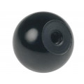 DIN319-KU-32-M6-C; Ball knob; Ø: 32mm; Int.thread: M6; 14.5mm; ELESA+GANTER