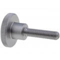 DIN 464-M3-10-NI; Knob; Ø: 12mm; Ext.thread: M3; 10mm; H: 7.5mm; stainless steel; ELESA+GANTER
