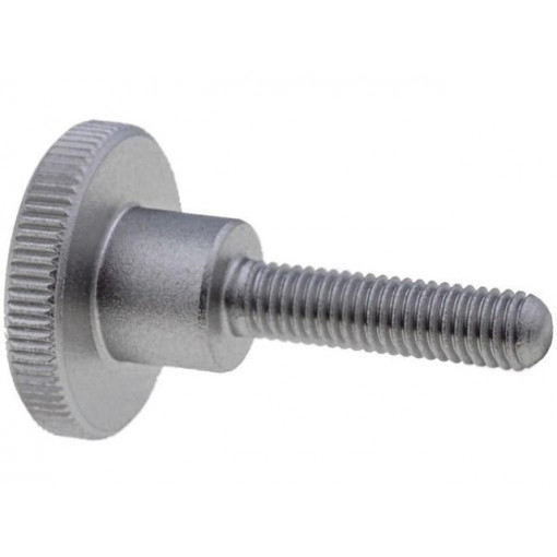 DIN 464-M3-10-NI; Knob; Ø: 12mm; Ext.thread: M3; 10mm; H: 7.5mm; stainless steel; ELESA+GANTER