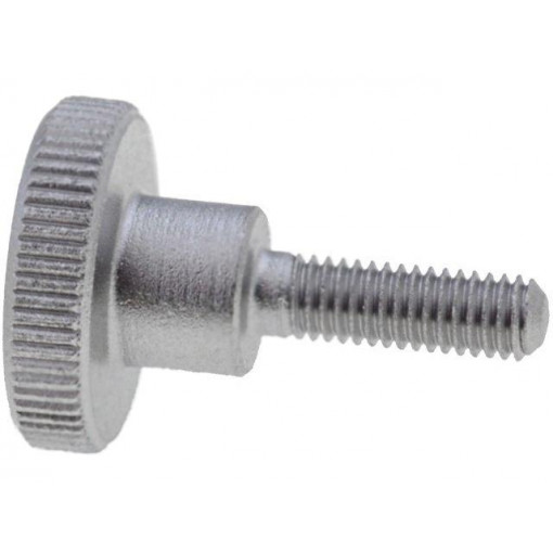 DIN 464-M6-30-NI; Knob; Ø: 24mm; Ext.thread: M6; 30mm; H: 15mm; stainless steel; ELESA+GANTER