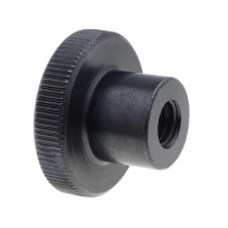 DIN 466-M4; Knob; Ø: 16mm; Int.thread: M4; H: 9.5mm; steel; DIN: 466; knurled; ELESA+GANTER