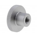 DIN 466-M4-NI; Knob; Ø: 16mm; Int.thread: M4; H: 9.5mm; stainless steel; DIN: 466; ELESA+GANTER DIN 466-M4-NI; Knob; Ø: 16mm; Int.thread: M4; H: 9.5mm; stainless steel; DIN: 466; ELESA+GANTER