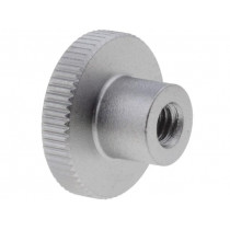 DIN 466-M4-NI; Knob; Ø: 16mm; Int.thread: M4; H: 9.5mm; stainless steel; DIN: 466; ELESA+GANTER