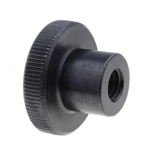DIN 466-M8; Knob; Ø: 30mm; Int.thread: M8; H: 18mm; steel; DIN: 466; knurled; ELESA+GANTER