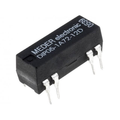 DIP05-1A72-12D; Relay: reed; SPST-NO; Ucoil: 5VDC; 1A; max.200VDC; max.200VAC; 50mW; MEDER DIP05-1A72-12D; Relay: reed; SPST-NO; Ucoil: 5VDC; 1A; max.200VDC; max.200VAC; 50mW; MEDER