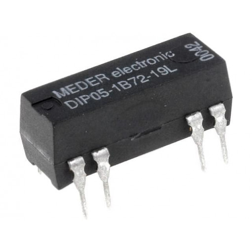 DIP05-1B72-19L; Relay: reed; SPST-NC; Ucoil: 5VDC; 1A; max.200VDC; max.200VAC; 50mW; MEDER