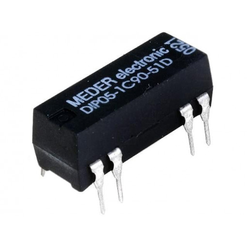 DIP05-1C90-51D; Relay: reed; SPDT; Ucoil: 5VDC; 0.5A; max.100VDC; max.100VAC; 125mW; MEDER DIP05-1C90-51D; Relay: reed; SPDT; Ucoil: 5VDC; 0.5A; max.100VDC; max.100VAC; 125mW; MEDER