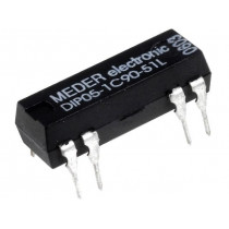 DIP05-1C90-51L; Relay: reed; SPDT; Ucoil: 5VDC; 0.5A; max.100VDC; max.100VAC; 125mW; MEDER DIP05-1C90-51L; Relay: reed; SPDT; Ucoil: 5VDC; 0.5A; max.100VDC; max.100VAC; 125mW; MEDER