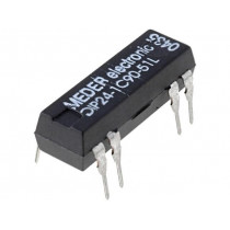 DIP24-1C90-51L; Relay: reed; SPDT; Ucoil: 24VDC; 0.5A; max.100VDC; max.100VAC; 290mW; MEDER DIP24-1C90-51L; Relay: reed; SPDT; Ucoil: 24VDC; 0.5A; max.100VDC; max.100VAC; 290mW; MEDER