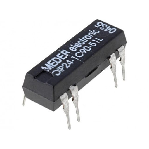 DIP24-1C90-51L; Relay: reed; SPDT; Ucoil: 24VDC; 0.5A; max.100VDC; max.100VAC; 290mW; MEDER DIP24-1C90-51L; Relay: reed; SPDT; Ucoil: 24VDC; 0.5A; max.100VDC; max.100VAC; 290mW; MEDER