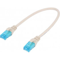 DK-1511-0025; Patch cord; U/UTP; 5e; stranded; Cu; PVC; grey; 0.25m; DIGITUS