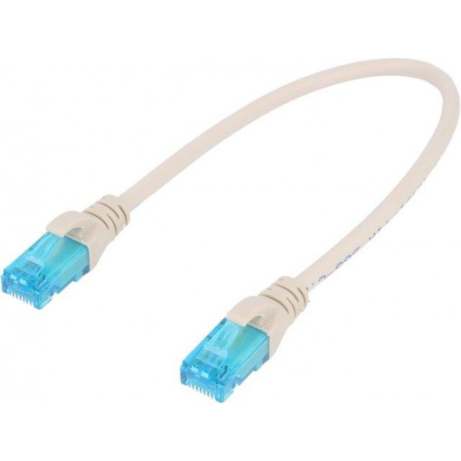 DK-1511-0025; Patch cord; U/UTP; 5e; stranded; Cu; PVC; grey; 0.25m; DIGITUS