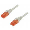 DK-1612-020; Patch cord; U/UTP; 6; stranded; CCA; PVC; grey; 2m; 26AWG; DIGITUS