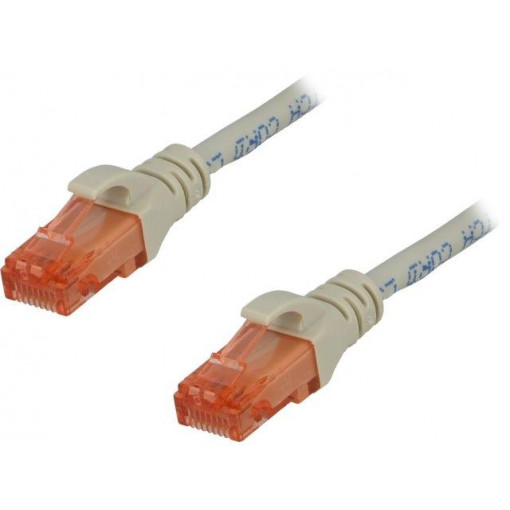 DK-1617-010; Patch cord; U/UTP; 6; stranded; Cu; LSZH; grey; 1m; 26AWG; DIGITUS