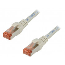 DK-1644-005; Patch cord; S/FTP; 6; stranded; Cu; LSZH; grey; 0.5m; 27AWG; DIGITUS