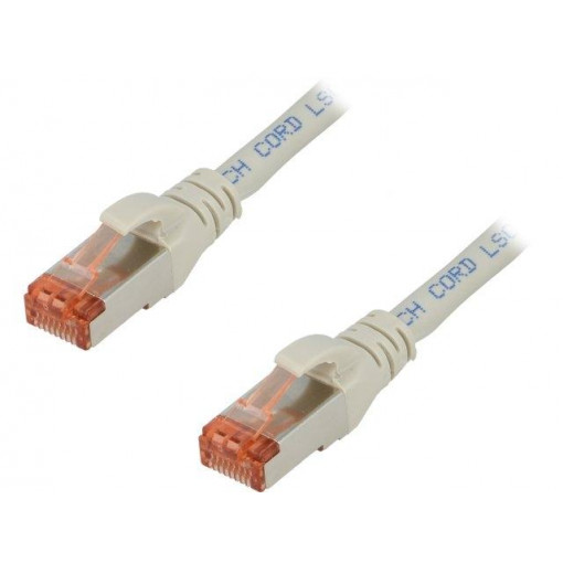 DK-1644-005; Patch cord; S/FTP; 6; stranded; Cu; LSZH; grey; 0.5m; 27AWG; DIGITUS
