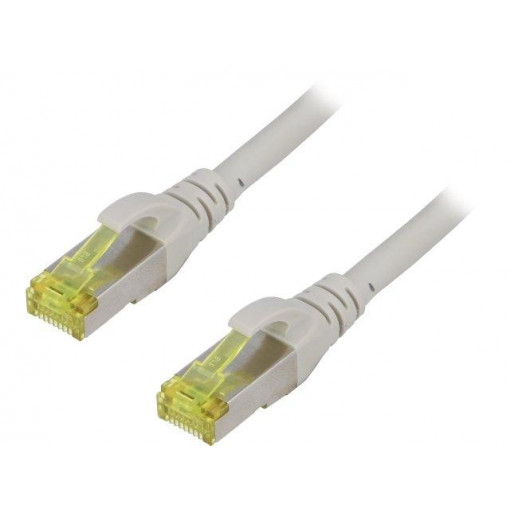 DK-1644-A-005; Patch cord; S/FTP; 6a; stranded; Cu; LSZH; grey; 0.5m; 26AWG; DIGITUS
