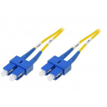 DK-2922-01; Fiber patch cord; OS1; both sides,SC/UPC; 1m; LSZH; yellow; DIGITUS
