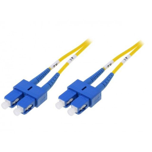 DK-2922-01; Fiber patch cord; OS1; both sides,SC/UPC; 1m; LSZH; yellow; DIGITUS