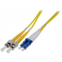 DK-2932-05; Fiber patch cord; OS1; LC/UPC,SC/UPC; 5m; LSZH; yellow; DIGITUS