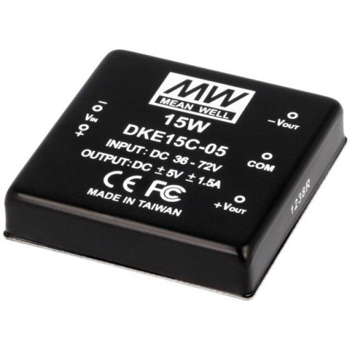 DKE15C-05; Converter: DC/DC; 15W; Uin: 36÷72V; Uout: 5VDC; Uout: -5VDC; 2