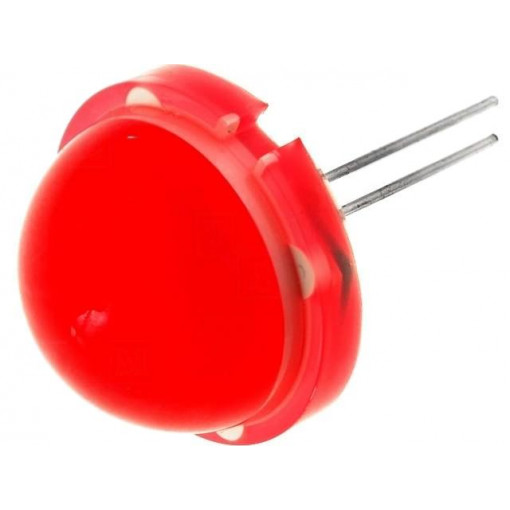 DLC2-6ID; LED; 20mm; red; 4÷13mcd; 120°; No.of term: 2; 20mA; Front: convex; KINGBRIGHT ELECTRONIC DLC2-6ID; LED; 20mm; red; 4÷13mcd; 120°; No.of term: 2; 20mA; Front: convex; KINGBRIGHT ELECTRONIC