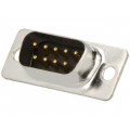 DM09-SP; D-Sub; PIN: 9; plug; male; for cable; soldering; Colour: black; ENCITECH