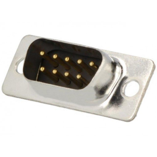 DM09-SP; D-Sub; PIN: 9; plug; male; for cable; soldering; Colour: black; ENCITECH