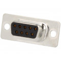 DM09-SS; D-Sub; PIN: 9; plug; female; for cable; soldering; Colour: black; ENCITECH