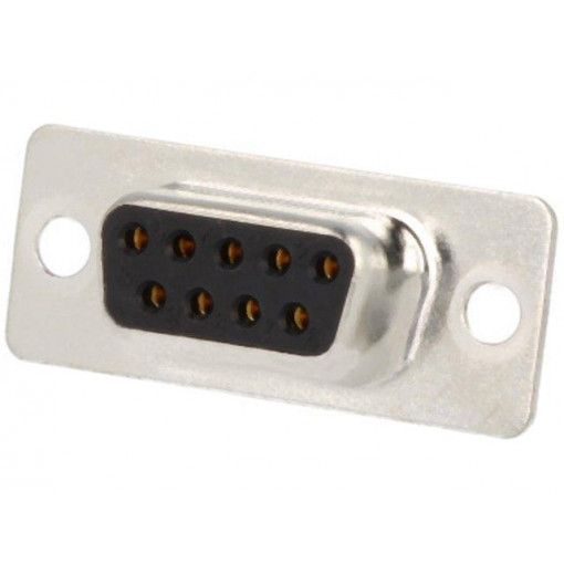 DM09-SS; D-Sub; PIN: 9; plug; female; for cable; soldering; Colour: black; ENCITECH