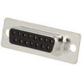 DM15-SS; D-Sub; PIN: 15; plug; female; for cable; soldering; Colour: black; ENCITECH