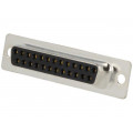 DM25-SS; D-Sub; PIN: 25; plug; female; for cable; soldering; Colour: black; ENCITECH