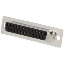 DM25-SS; D-Sub; PIN: 25; plug; female; for cable; soldering; Colour: black; ENCITECH