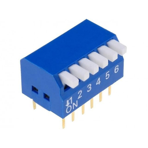 ; Switch: DIP-SWITCH; Poles number: 6; ON-OFF; 0.05A/12VDC; Pos: 2; NINIGI ; Switch: DIP-SWITCH; Poles number: 6; ON-OFF; 0.05A/12VDC; Pos: 2; NINIGI
