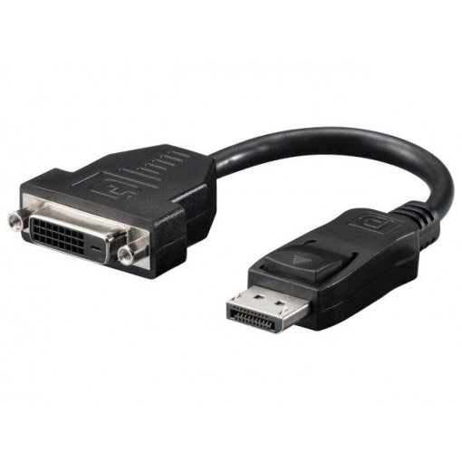 69873; Adapter; DisplayPort plug,DVI-D (24+1) socket; 0.2m; Goobay