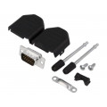 DPPK09-BK-HDP-K; D-Sub HD; PIN: 15; plug; male; soldering; for cable; ENCITECH DPPK09-BK-HDP-K; D-Sub HD; PIN: 15; plug; male; soldering; for cable; ENCITECH