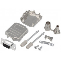 DPPK09-M-DBS-K; D-Sub; PIN: 9; plug; female; soldering; for cable; black; ENCITECH