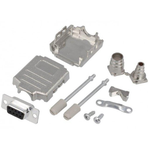 DPPK09-M-DBS-K; D-Sub; PIN: 9; plug; female; soldering; for cable; black; ENCITECH